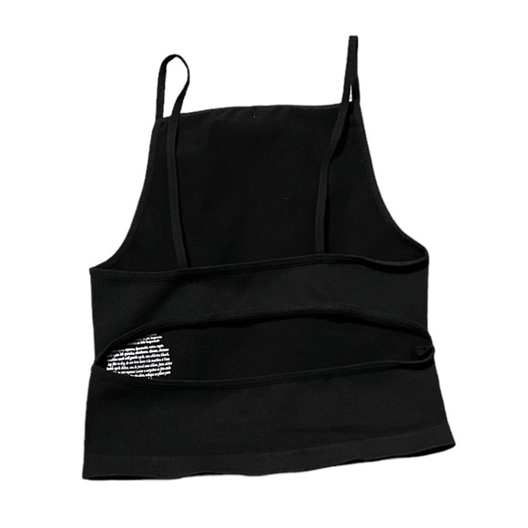 Free People Movement Tighten Up Keyhole Long Tank Top Black NWOT - Picture 6 of 8